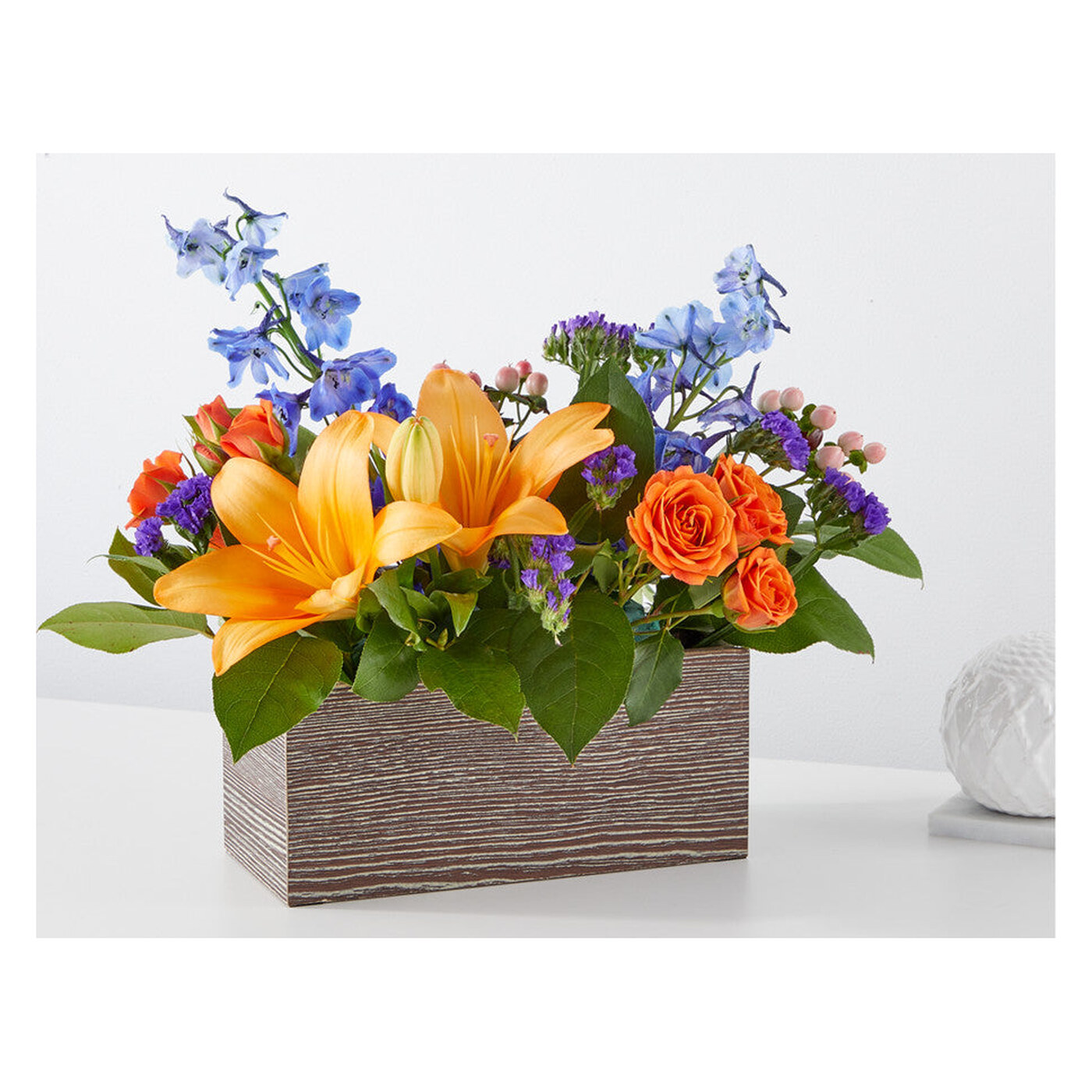 Radiant Citrus Box Bouquet flower arrangement