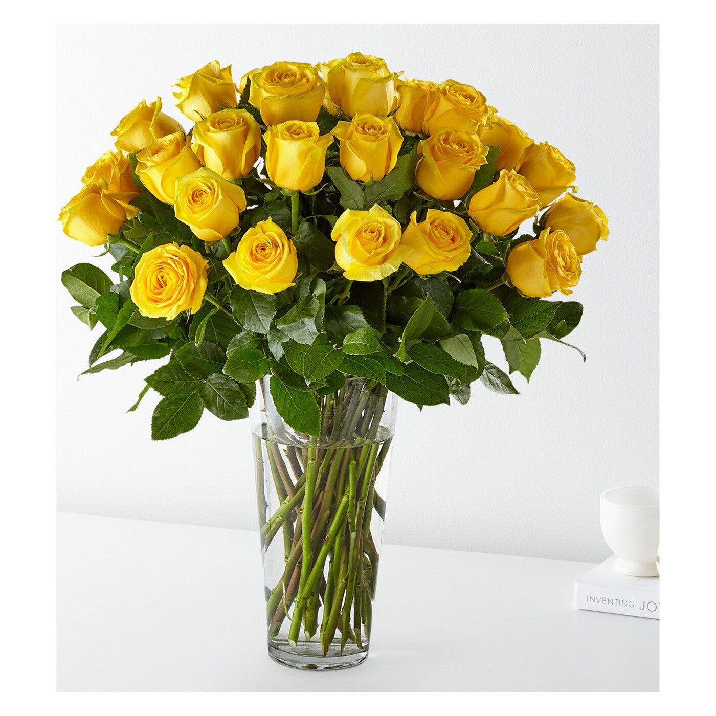 Long Stem Yellow Rose Bouquet arrangement option 3