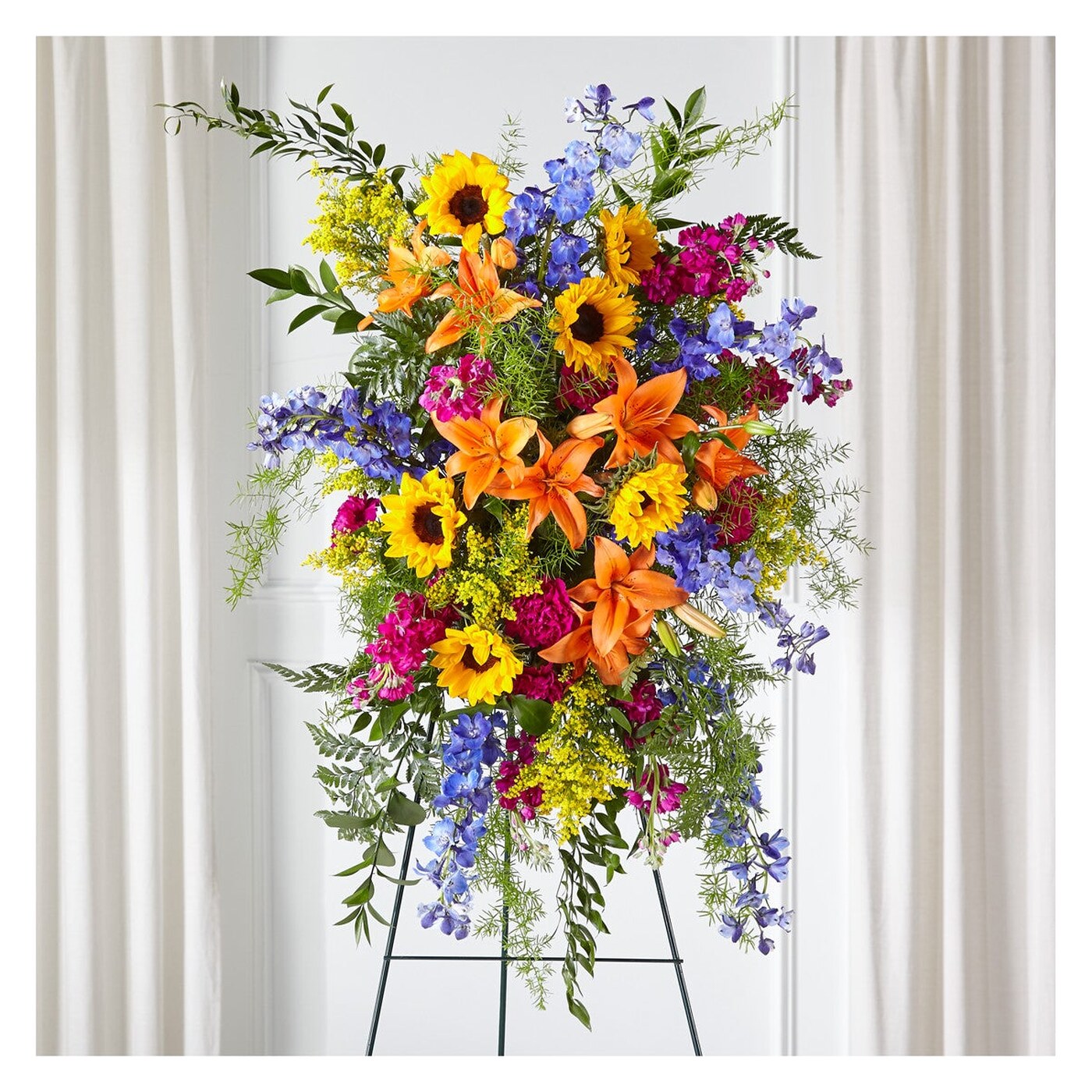 Sunlit Memories Standing Spray (Standard) flower arrangement