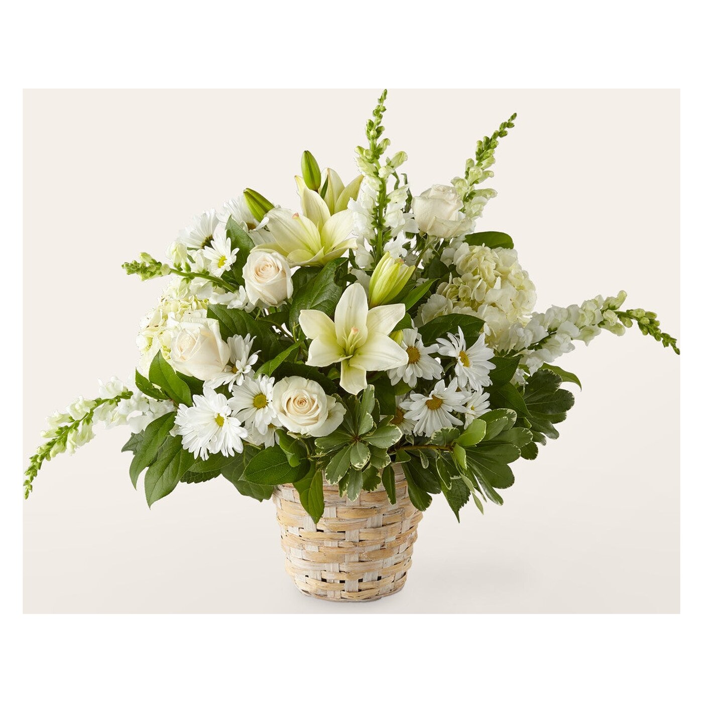 Ivory Elegance Floral Basket arrangement option 2