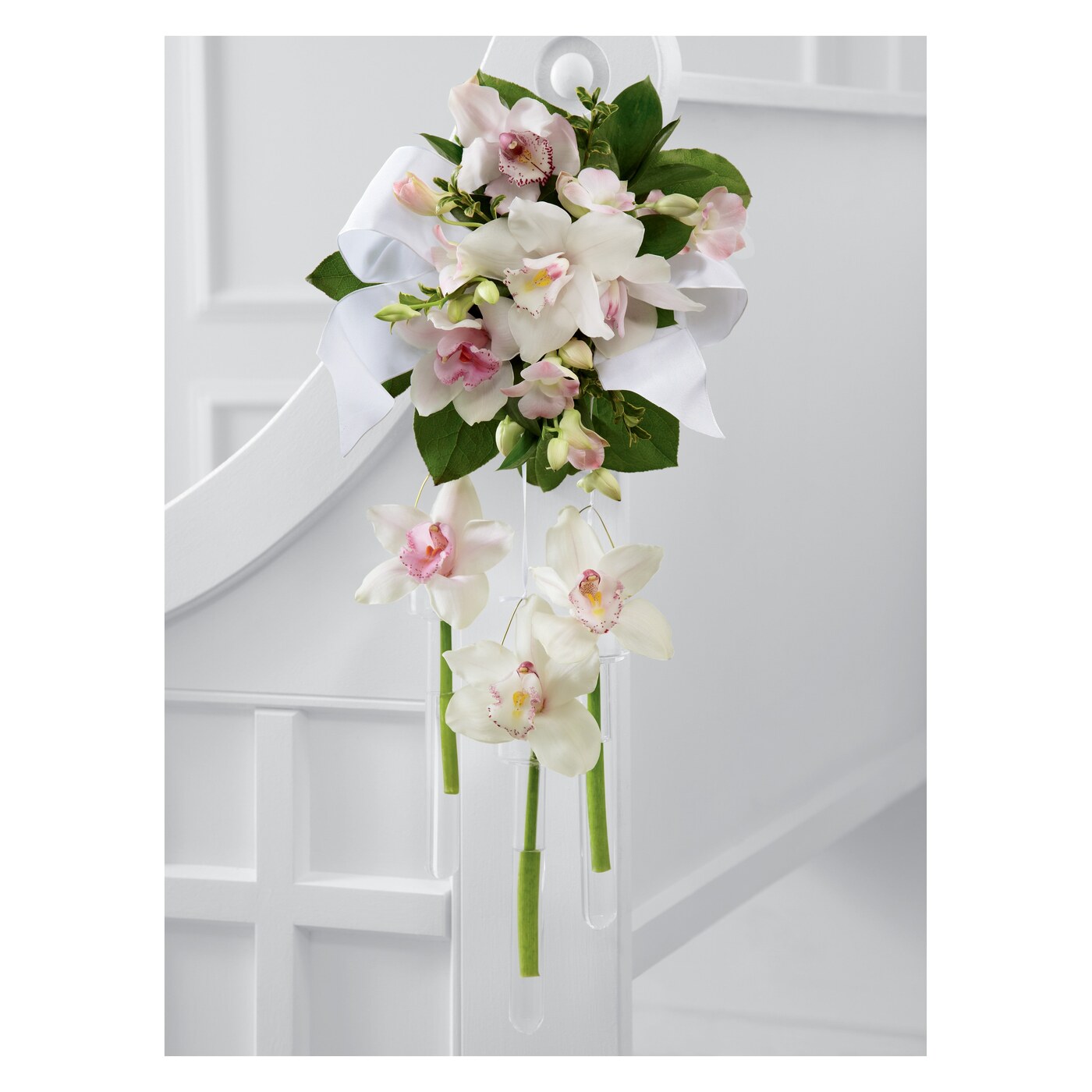 Perfect Entrance Pew Arrangement flower arrangement