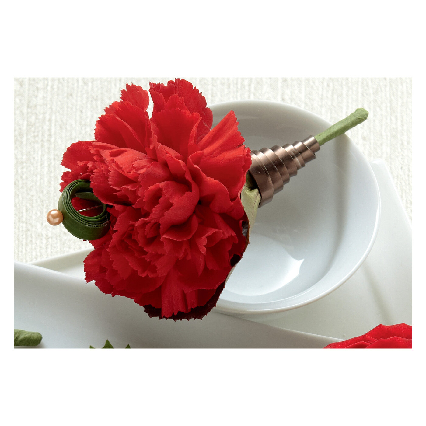 Red Carnation Boutonniere flower arrangement