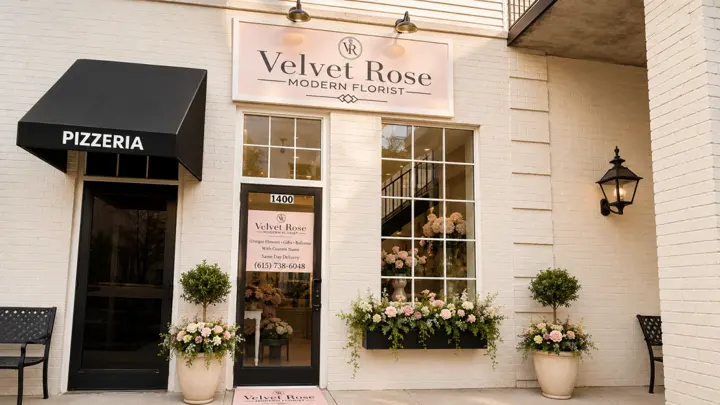 Velvet Rose storefront on Hazelwood Drive